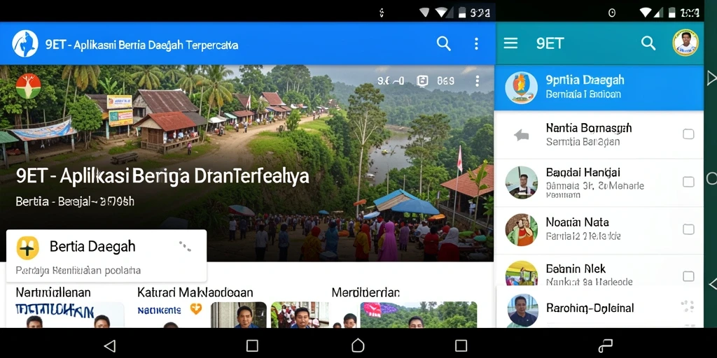 Antarmuka aplikasi 9ET yang informatif dan ramah pengguna.