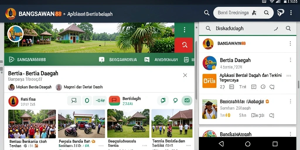 Tampilan antarmuka aplikasi BANGSAWAN88 yang menarik dan informatif.