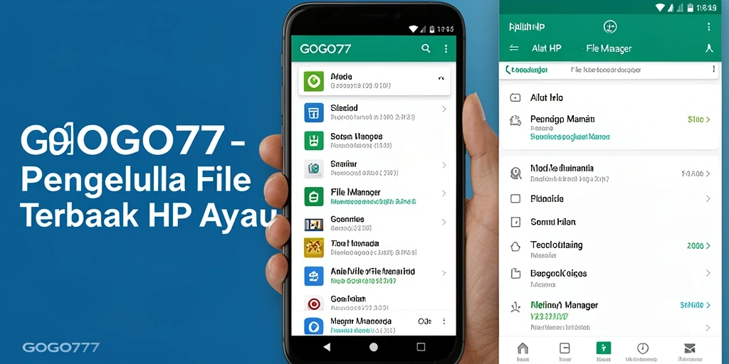 Tampilan antarmuka GOGO77 yang modern dan fungsional sebagai File Manager.