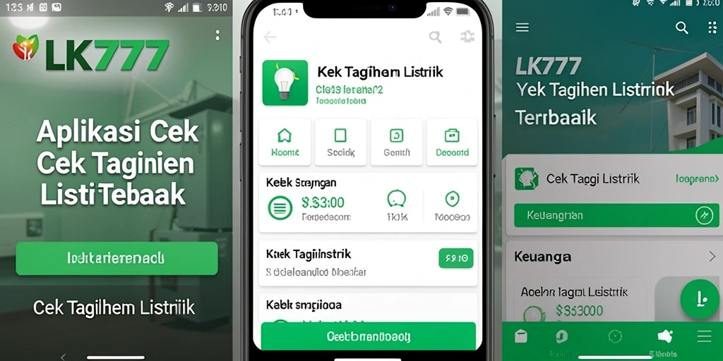 Antarmuka LK777 yang mudah digunakan untuk cek tagihan listrik.