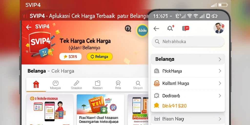 Tampilan antarmuka aplikasi SVIP4 yang memudahkan cek harga.